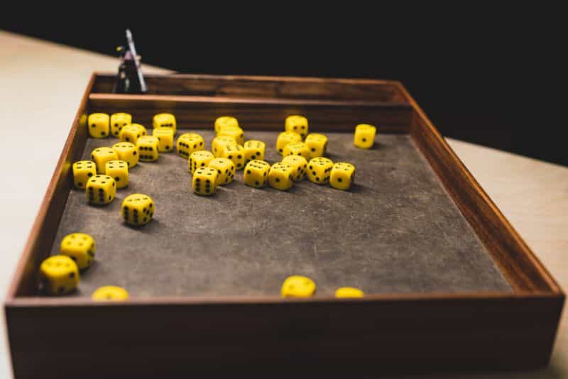 Best Dice Rolling Surface Materials for Quieter Dice Trays (Ideas) - best dice rolling material - dice tray material ideas - dampening materials for dice trays - d6 crowd