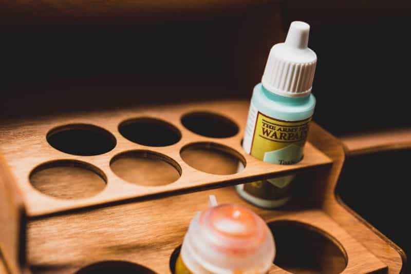 corner rack paint stored