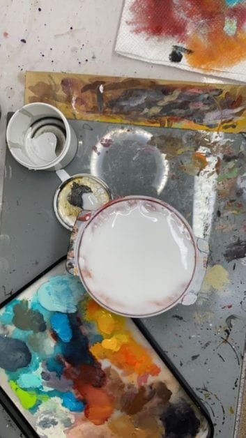 white glue on base coverage