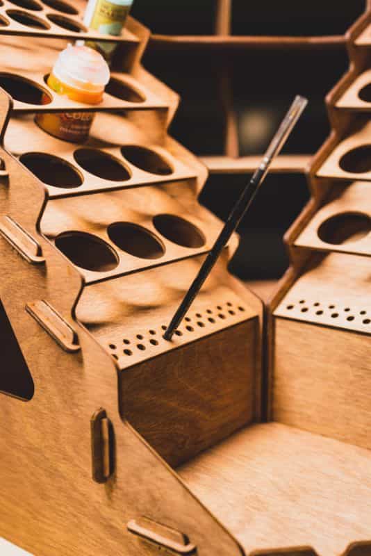 vertical brush storage