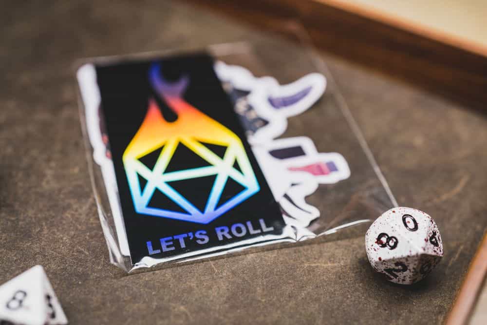 Best Metal Dice Sets? Forged Gaming Dice Sets for DnD and RPGs (Review) - metal dice set review - stickers