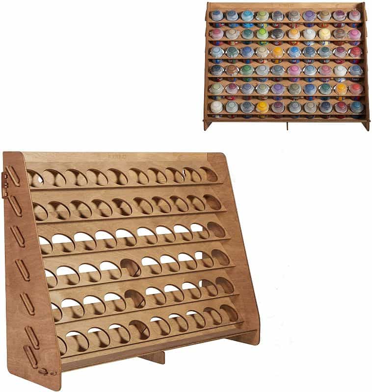 Wall mounted paint rack and organizer - best wall mounted paint rack - paint racks for walls - studio shot 1