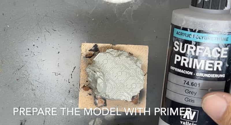 How to paint stone bases for miniatures - stone miniature bases - painting resin bases - how to paint resin miniature bases - stone base with OSL - priming model base