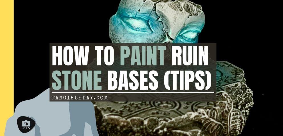 How to paint stone bases for miniatures - stone miniature bases - painting resin bases - how to paint resin miniature bases - banner