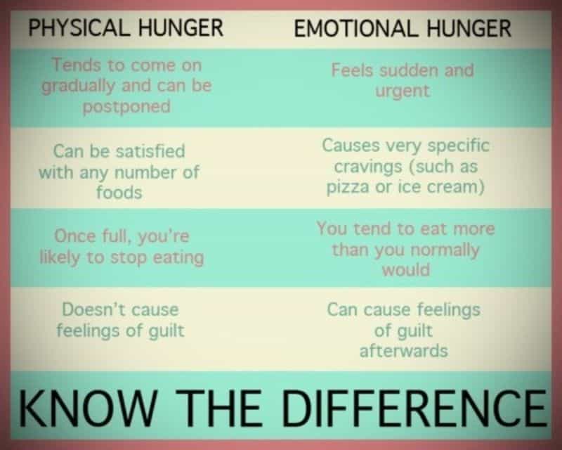 Is Miniature Painting a Fat Trap or Healthy Hobby? physical hunger and emotional hunger differences chart