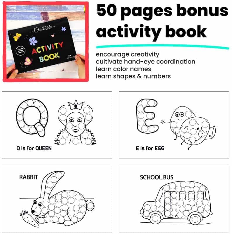 "Chalkola Dot Markers" for Creative Little Kids (Review) - ink marker review for kids - dot markers for little children - inside pages