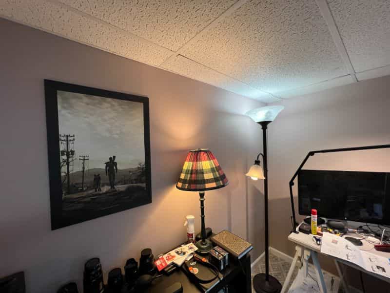 Displate Poster Review - metal wall art on home office wall