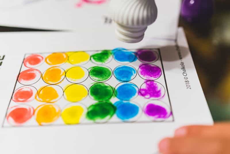 "Chalkola Dot Markers" for Creative Little Kids (Review) - ink marker review for kids - dot markers for little children - rainbow