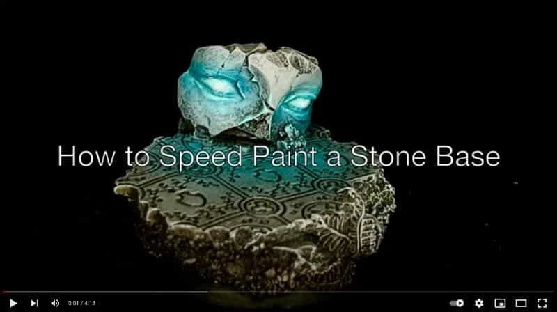 How to paint stone bases for miniatures - stone miniature bases - painting resin bases - how to paint resin miniature bases - stone base with OSL - youtube video tutorial