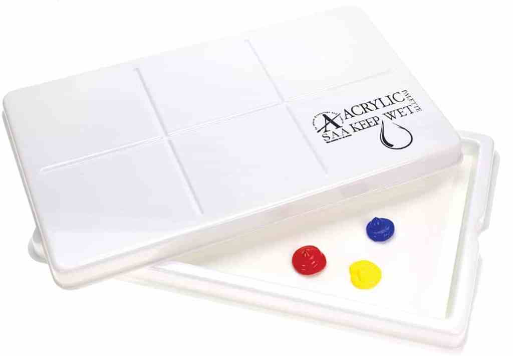 15 Best Wet Palettes for Miniature Painters (Review) - white tray wet palette for acrylic painting