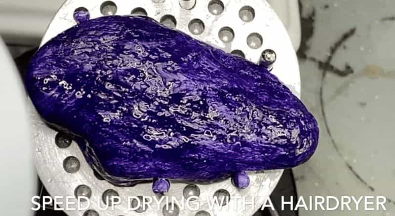 Fully base-coated miniature surface ready for dry brushing highlights.