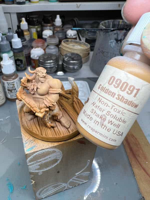 How to Paint a 3D Printed Resin Miniature A-to-Z (Flesh, Cloth, and Metal) - how to paint myminifactory model - mid tone flesh tone painting