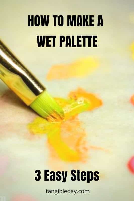 Making a DIY wet palette - 3 step image directions 