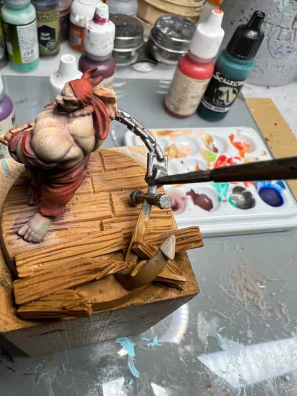 How to Paint a 3D Printed Resin Miniature A-to-Z (Flesh, Cloth, and Metal) - how to paint myminifactory model - painting the anchor