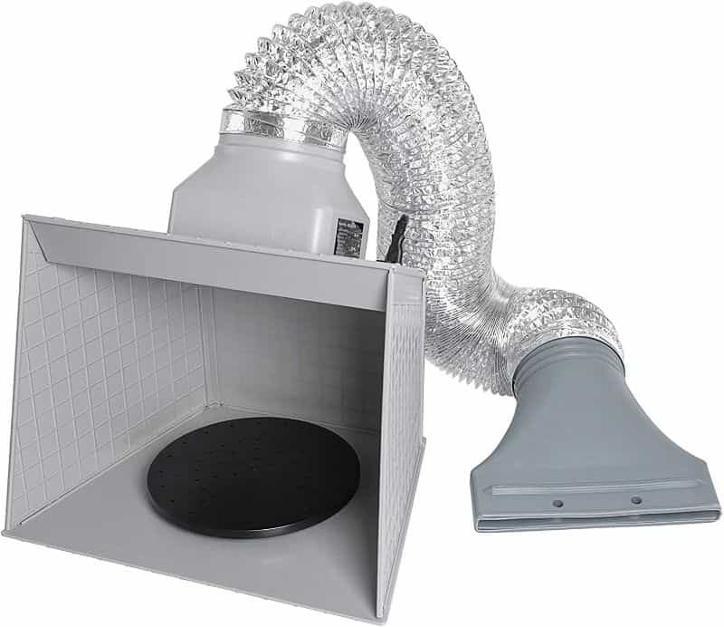 Top 10 best spray booths for airbrushing miniatures and models - Best spray booth for airbrush use and spraying scale models - airbrush spray booth recommendation with tips - Master Portable Hobby Spray Booth with powerful fan