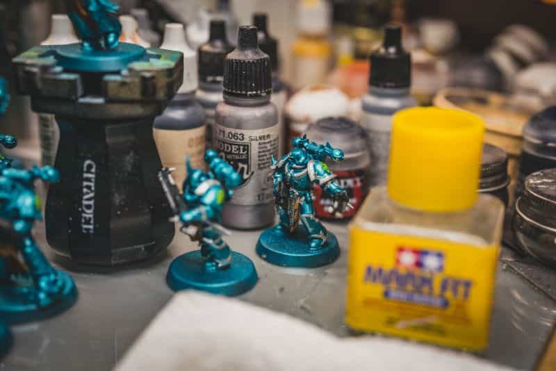 Unhappy or Frustrated With Miniature Painting? How to Be More Satisfied - alpha legion space marines work in progress from warhammer 40k games workshop citadel painting