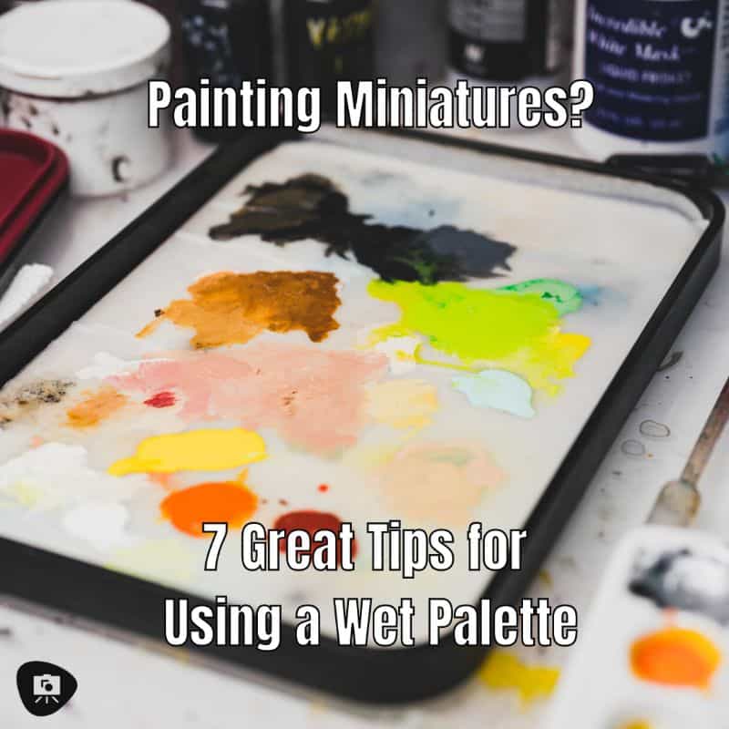 7 Wet Palette Tips and Tricks for Miniature Painters - my wet palette in use