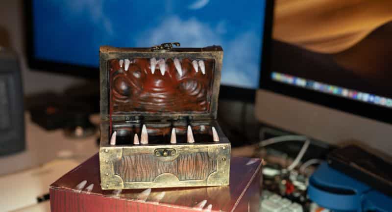 Forged Gaming Mimic Chest Review: Perfect for Dungeon Masters and Players - teeth and mouth inside view