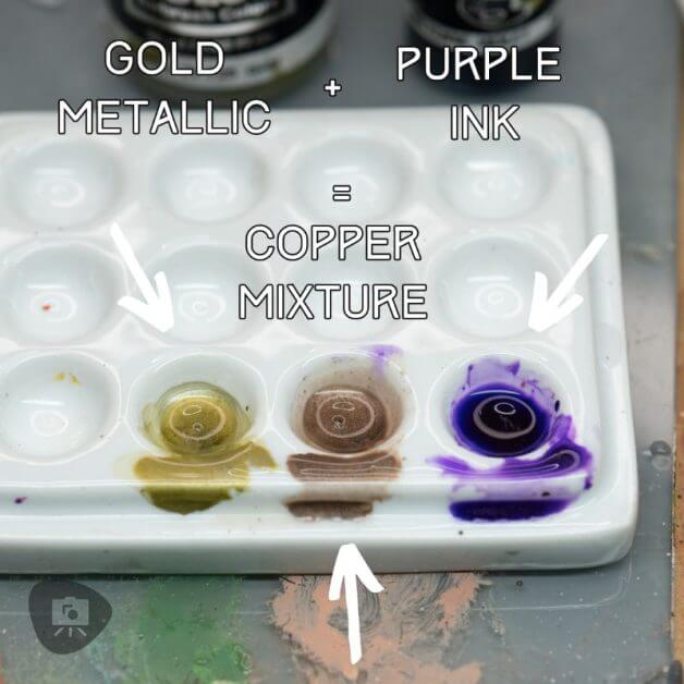 Metallic painting guide and tips - tips for painting miniatures with metallic paints - mix metallic paints with ink for cool results