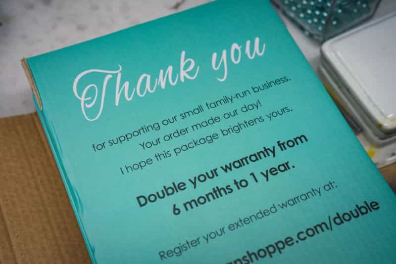 WetNDri Paint Tray Review: Best Alternative to the RGG Everlasting Wet Palette? - Wet palette review - thank you message note from company