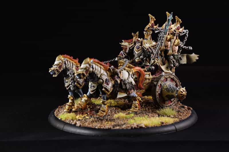 Miniature Basing Materials for Model Hobby Projects (Tips and Review) - best basing material for miniatures and models - Warmachine menoth model with mixed terrain basing material