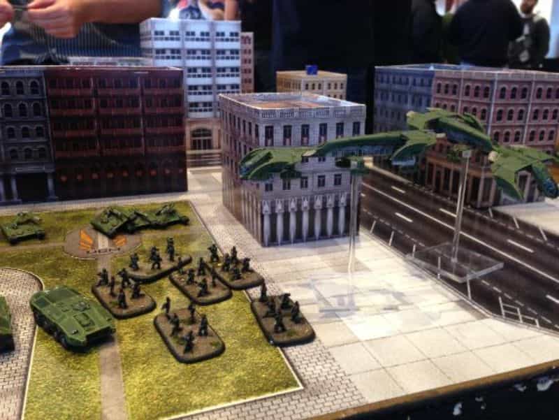 Best tabletop miniature games - Miniature wargaming - what is tabletop wargaming - popular wargames with miniatures - dropzone commander miniatures scaled perspective on tabletop