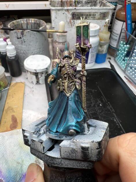 How to Paint the "Pheromancer" Conquest Miniature (Low Stress Method) - painting with washes - how to paint with less stress - conquest the last argument of kings - closer picture