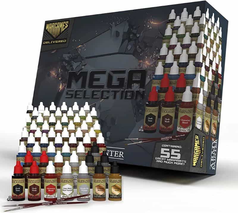 Best miniature paint set and kit - hobby paint set for new painters - Wargames Delivered Mega Selection Hobby Bundle with Army Painter acrylic hobby colors