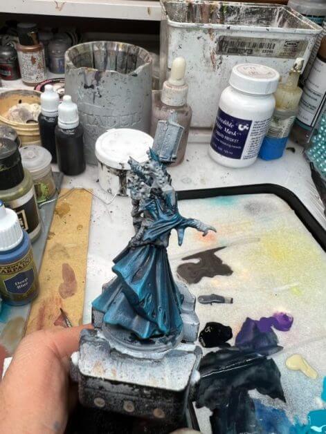 How to Paint the "Pheromancer" Conquest Miniature (Low Stress Method) - painting with washes - how to paint with less stress - conquest the last argument of kings - side tilt contrast shown
