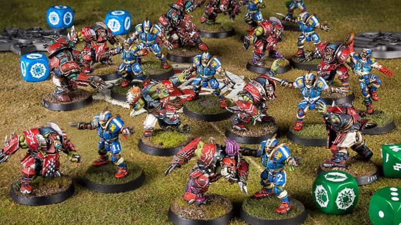 Best tabletop miniature games - Miniature wargaming - what is tabletop wargaming - popular wargames with miniatures - blood bowl warhammer style sports models with dice