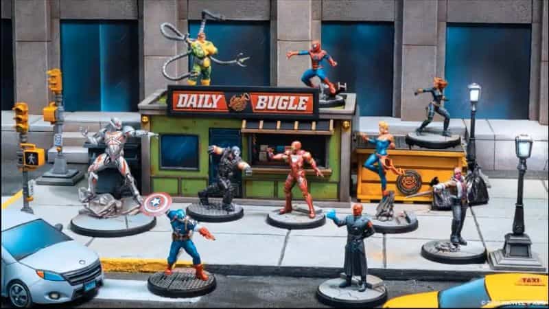 Best tabletop miniature games - Miniature wargaming - what is tabletop wargaming - popular wargames with miniatures - marvel crisis protocol (MCP) miniatures on scenic tabletop