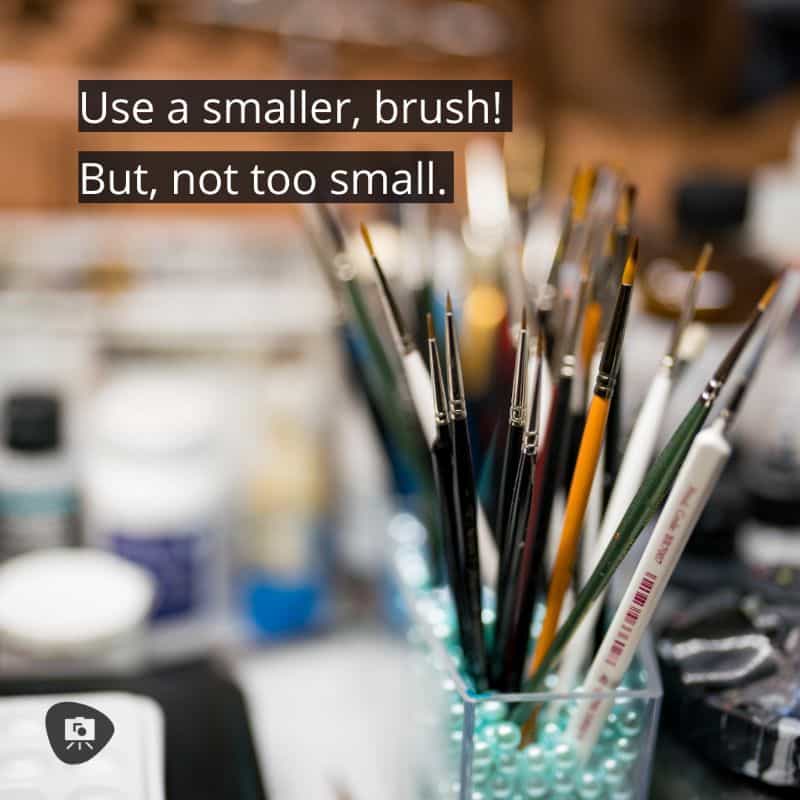 3 Tips to Improve Your Hand-Eye Coordination for Painting Miniatures - how to paint fine details on miniatures - get better at painting miniatures - use a smaller brush meme