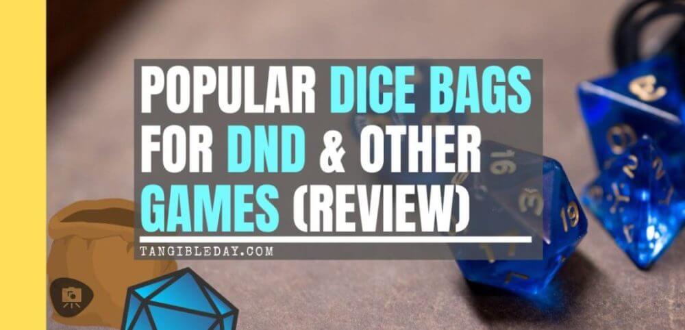 Best Dice Bags for DND and Tabletop Gamers - best dnd dice bags - dice bags for DND and TTRPGs - banner image