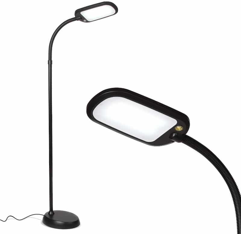 Best floor lamp for hobbies and painting miniatures - Lastar Floor Lamp - LED Task lamp review for painting miniatures - brightech floor task lamp setup 