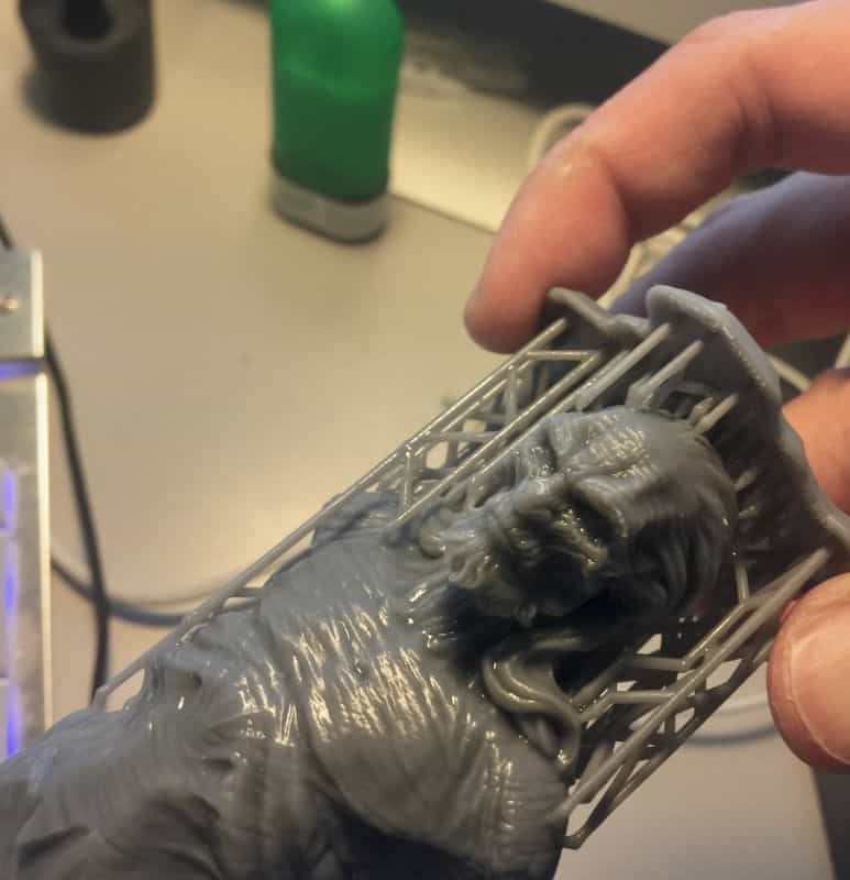 How to Prepare Miniatures for Paint - Quick start guide to assembling and preparing models for painting - resin 3d printed bust with supports still attached