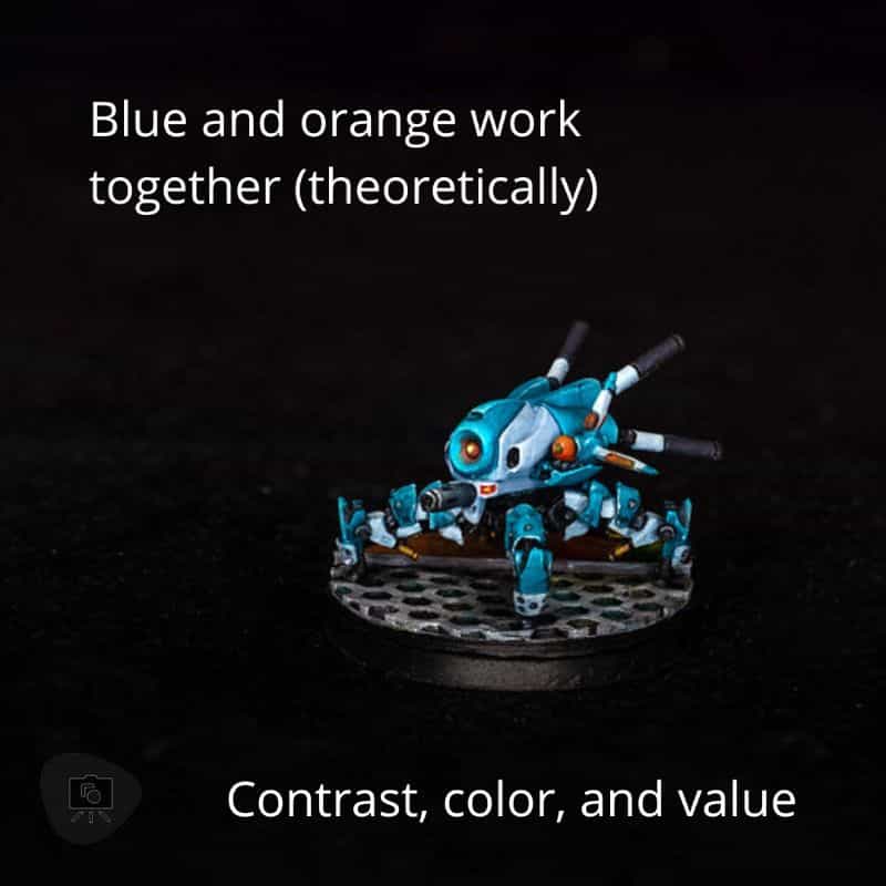Color Theory in Miniature Painting (Guide) - miniature painting guide with color theory - a guide to color theory for painting miniatures - Infinity miniatures color theory blue orange