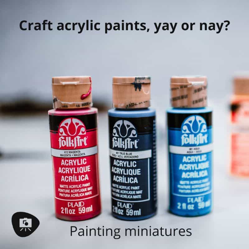 Best Kind of Paint for Miniature Painting? - acrylic paint, oil paints, scale modeling, painting miniatures - Craft acrylic pains bottles folkart brand