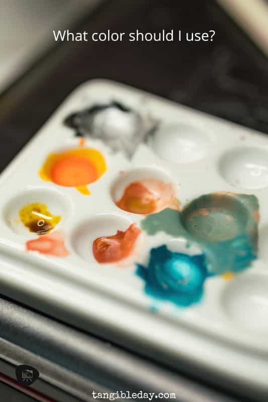 What is "Learned Helplessness"? Insights for Artists - a water color glazed white palette with dried acrylic paint in it