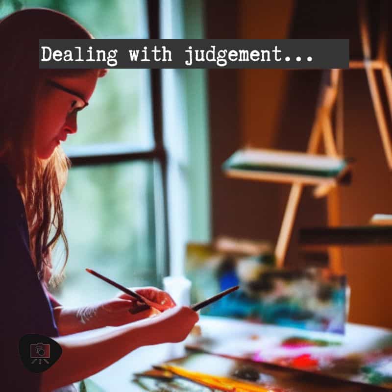 Hobby perfectionism solutions - artist working on something with brushes