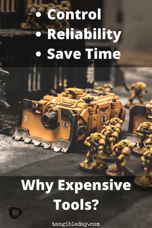 Why Expensive Hobby Tools Suck (and Why We Need Them) - are expensive tools worth it for painting miniatures - painting miniatures on a budget - control reliability save time expensive tool
