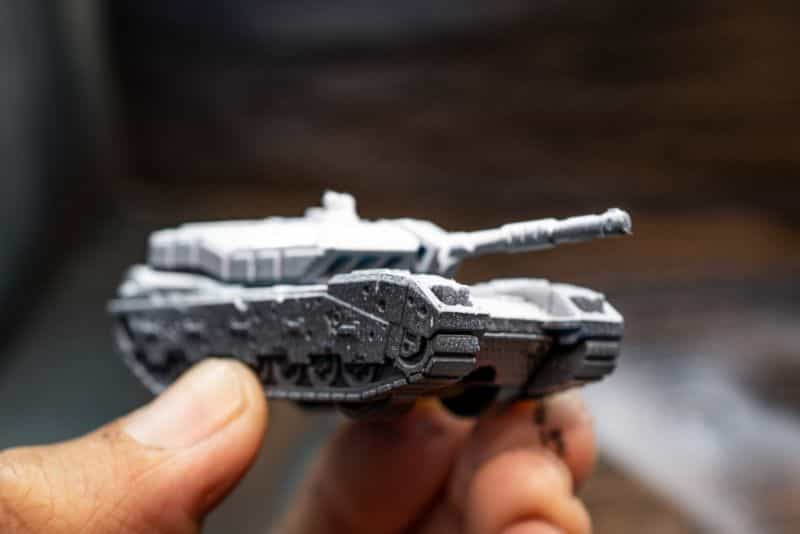 How to Paint Model Tanks (8 Basic Steps) - painting tanks - how to paint model tanks - Close up photo of the primed tank with details