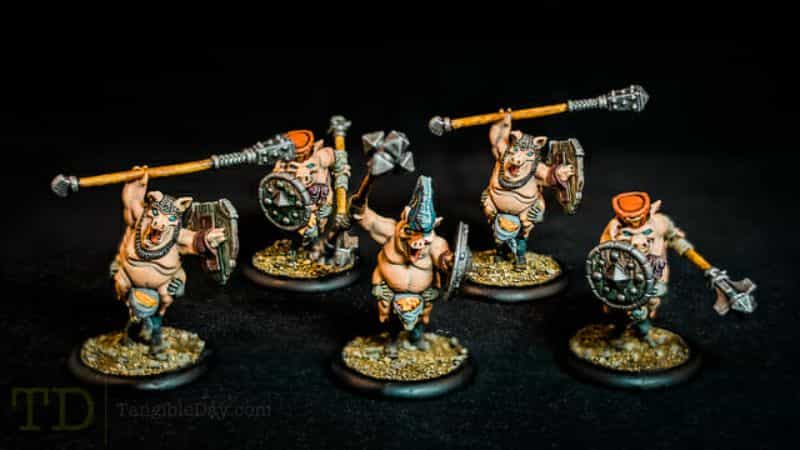 Zenithal Priming and Painting Miniatures – A Tutorial - painting minis with zenithal contrast - Grymkin pig miniatures and models with zenithal priming