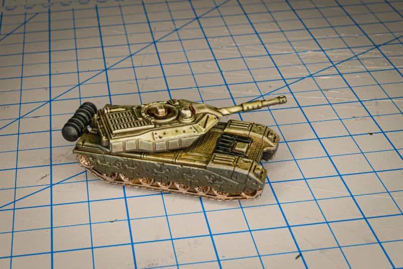 How to Paint Model Tanks (8 Basic Steps) - painting tanks - how to paint model tanks - tank on mat green complete