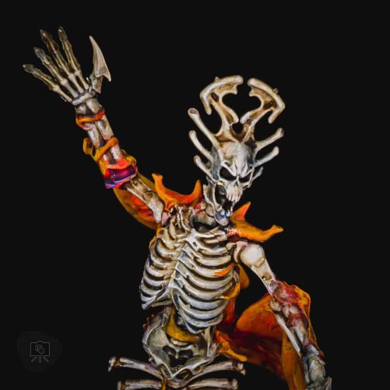 The power of creative limitations - creative limitation - how to use limitations to work more creatively - Close up skeleton painted with contrast paints