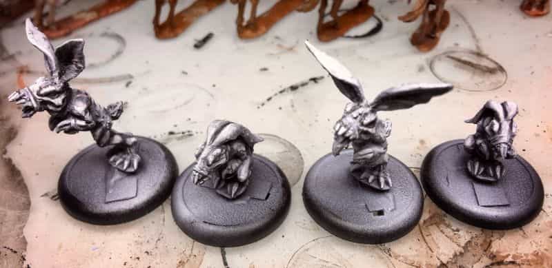 Zenithal Dry Brushing to "SlapChop" Paint Miniatures - painted Horde grymkin miniatures using the slap chop miniature painting approach