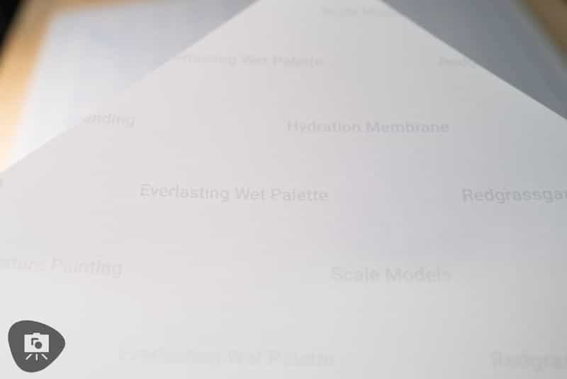 RedgrassGames Everlasting Wet Palette v2 Review - redgrass games everlasting wet palette painter 2 - Matte finish on wet palette paper