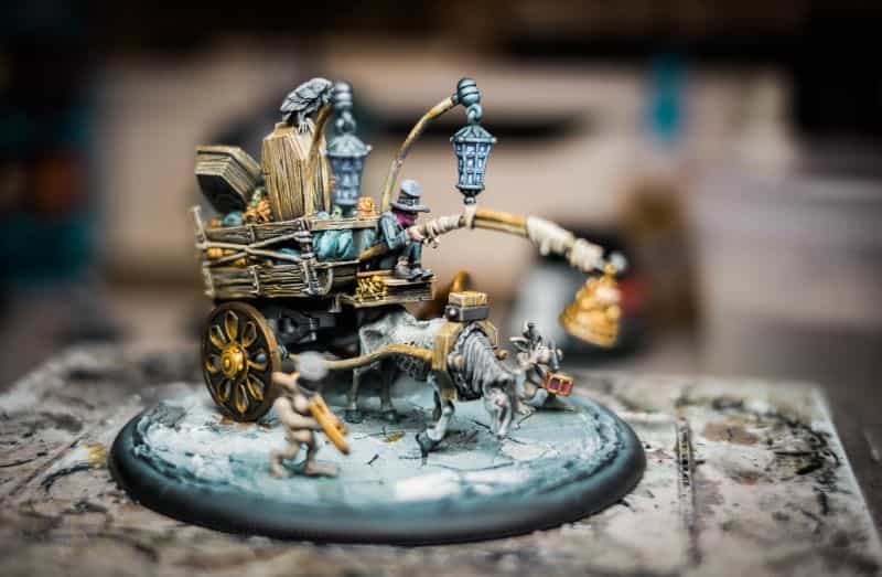 Zenithal Priming and Painting Miniatures – A Tutorial - painting minis with zenithal contrast - Hordes Grymkin death knell model work in progress