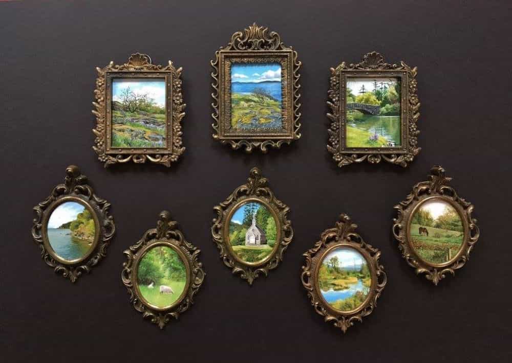 Tiffany Hastie: A Traditional Miniature Artist Enters the 3D Miniature World -  Miniature painting collection with mini antique frames