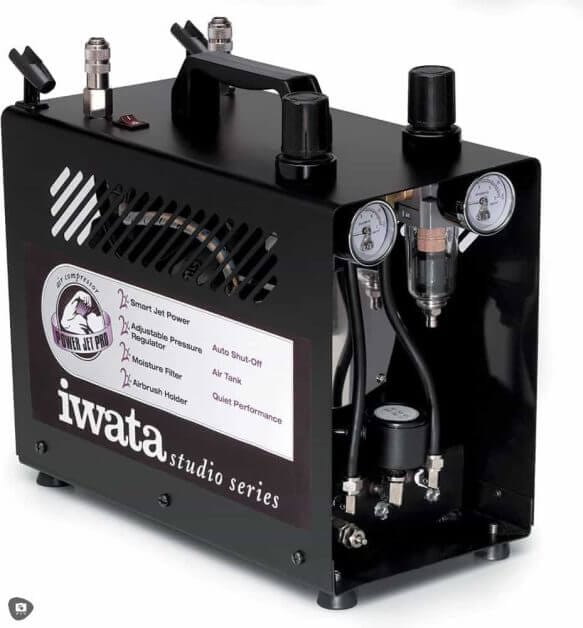 Best Airbrush Compressor for Models - best air compressor for airbrushing miniatures and models - Iwata power jet pro compressor