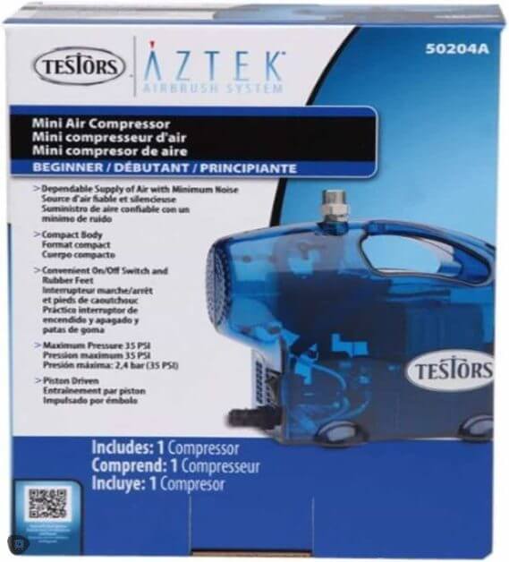 Best Airbrush Compressor for Models - best air compressor for airbrushing miniatures and models - Testors Aztek airbrush sytem compressor